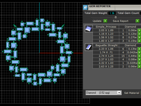 Geometric Gemstone Circle Pendant 3D Printable Model 3D Print Model