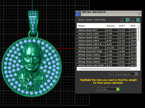 रॉयल स्कल मेडलियन पेंडेंट 3डी प्रिंट करने योग्य मॉडल 3D प्रिंट मॉडल