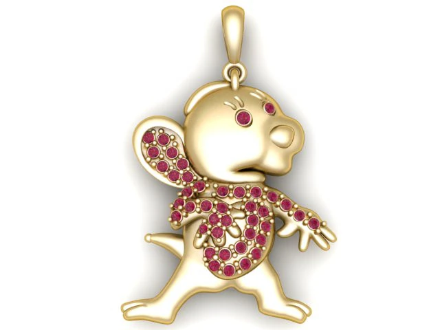 Cute Cartoon Pendant 3D Printable Model 3D Print Model .c4d .max .obj .3ds .fbx .stl .blend 