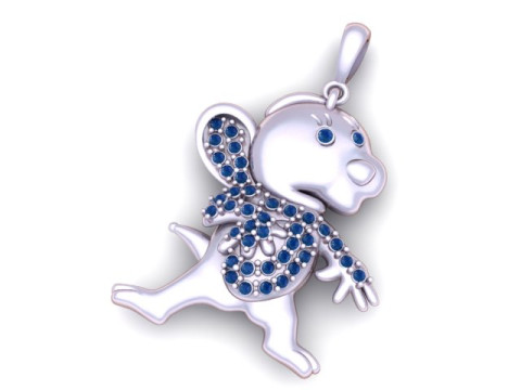 Cute Cartoon Pendant 3D Printable Model 3D Print Model