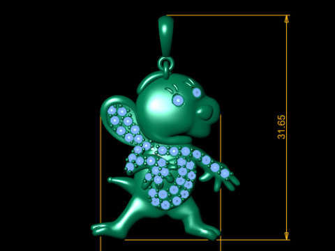 Cute Cartoon Pendant 3D Printable Model 3D Print Model