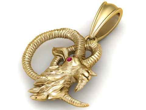 Model wisiorek Markhor do druku 3D Model do druku 3D