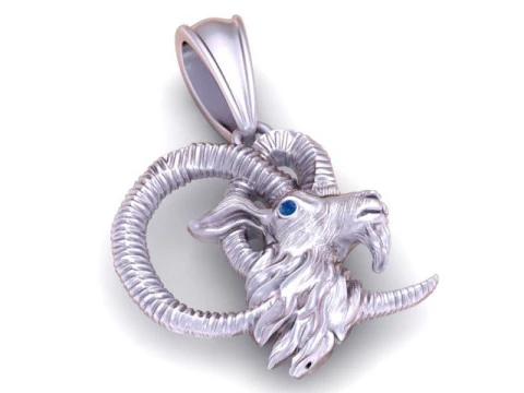 Markhor Pendant 3D Printable Model 3D Print Model
