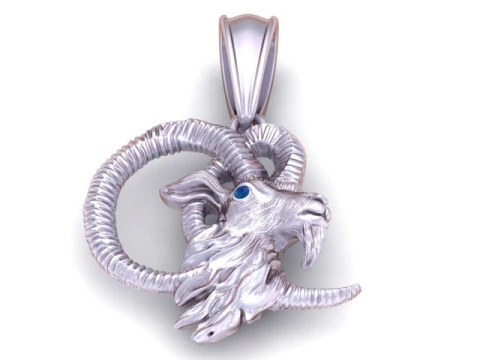 Markhor Pendant 3D Printable Model 3D Print Model