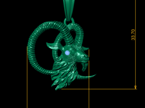 Model wisiorek Markhor do druku 3D Model do druku 3D