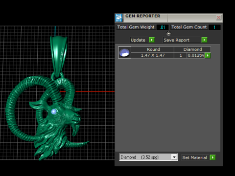 Model wisiorek Markhor do druku 3D Model do druku 3D