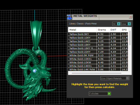 Model wisiorek Markhor do druku 3D Model do druku 3D