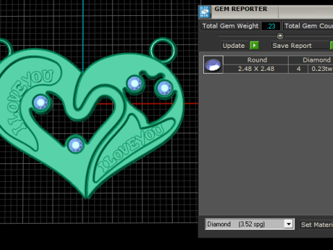 Model do druku 3D z wisiorkiem w kształcie serca pary Model do druku 3D