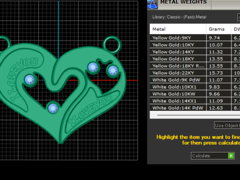 Model do druku 3D z wisiorkiem w kształcie serca pary Model do druku 3D