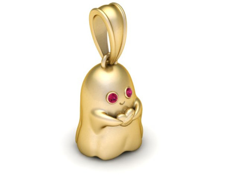 かわいいゴーストペンダント 3D 印刷可能モデル 3Dプリントモデル