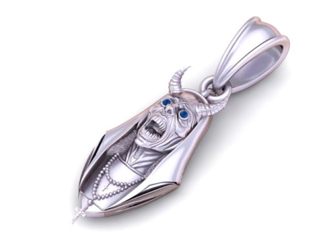 Model Cetak 3D Liontin Imam Gelap Model Cetak 3D