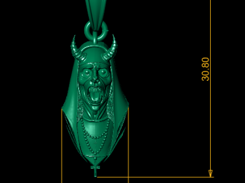 Model Cetak 3D Liontin Imam Gelap Model Cetak 3D