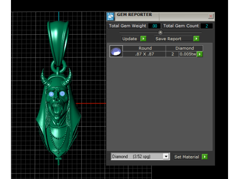 Model Cetak 3D Liontin Imam Gelap Model Cetak 3D