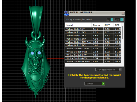 Model Cetak 3D Liontin Imam Gelap Model Cetak 3D