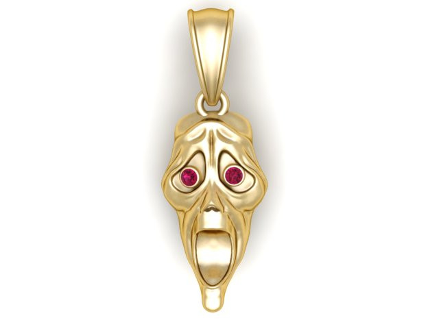 Horrormasker hanger 3D printbaar model 3D printmodel .c4d .max .obj .3ds .fbx .stl .blend 