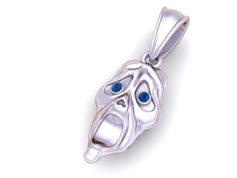 Horror Mask Pendant 3D Printable Model 3D Print Model