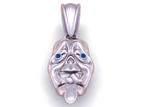 融化的面具吊坠 3D 打印模型 3D 打印模型