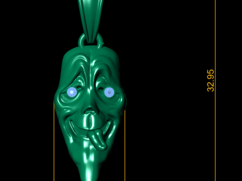 融化的面具吊坠 3D 打印模型 3D 打印模型