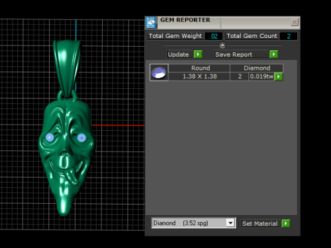 融化的面具吊坠 3D 打印模型 3D 打印模型