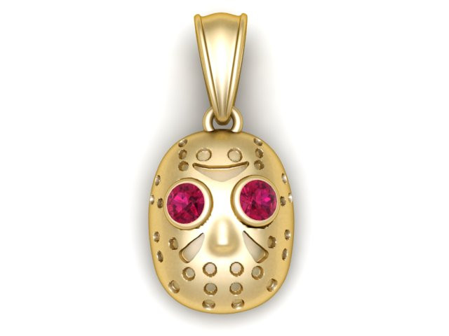 Model Cetak 3D Liontin Masker Bertitik Model Cetak 3D .c4d .max .obj .3ds .fbx .stl .blend 