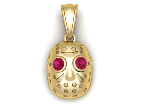 Noktalı Maske Kolye 3D Yazdırılabilir Model 3D Baskı Modeli