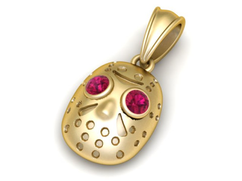 Model Cetak 3D Liontin Masker Bertitik Model Cetak 3D