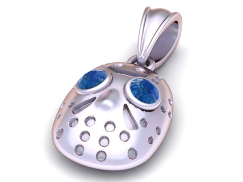 Model Cetak 3D Liontin Masker Bertitik Model Cetak 3D