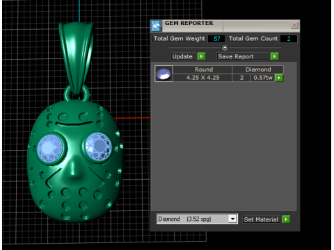 Model Cetak 3D Liontin Masker Bertitik Model Cetak 3D