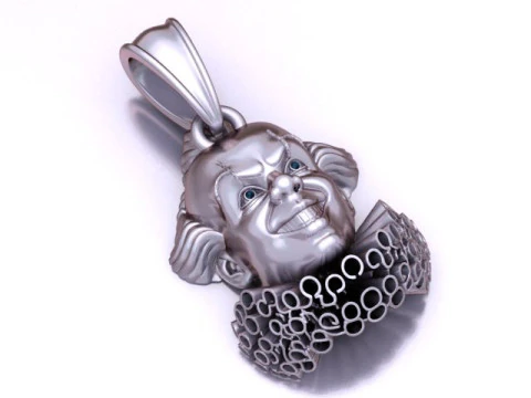 Evil Clown Pendant 3D Printable Model 3D Print Model