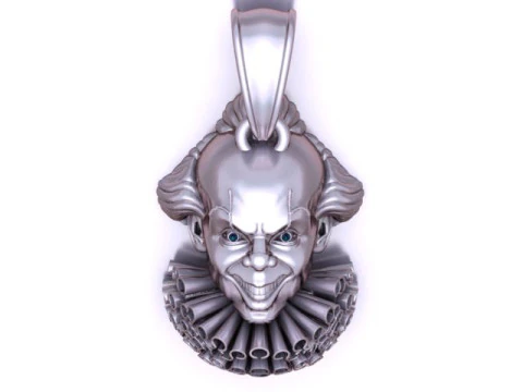 Evil Clown Pendant 3D Printable Model 3D Print Model