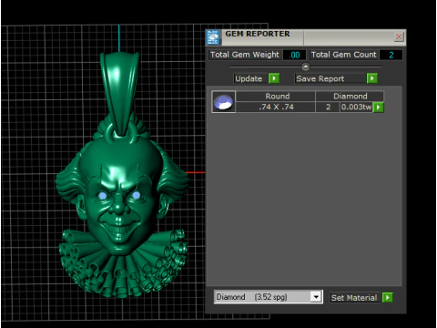 Evil Clown Pendant 3D Printable Model 3D Print Model