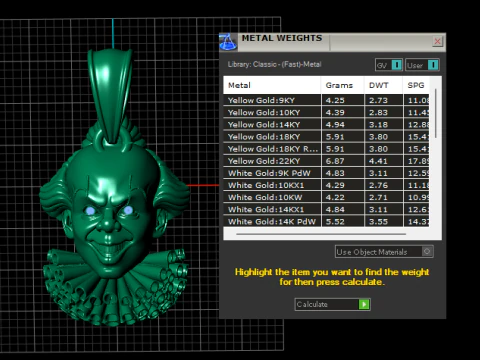 Evil Clown Pendant 3D Printable Model 3D Print Model