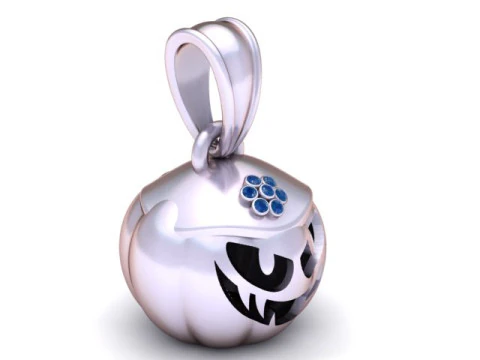 Evil Pumpkin Pendant 3D Printable Model 3D Print Model