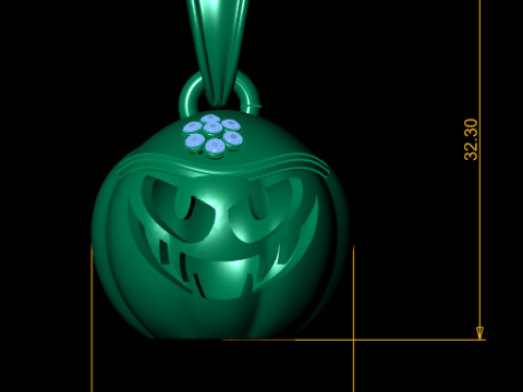 Подвеска из злой тыквы 3D модель для печати 3D Принт Модель