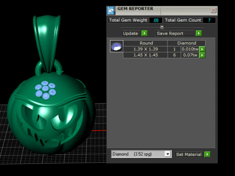 Evil Pumpkin Pendant 3D Printable Model 3D Print Model