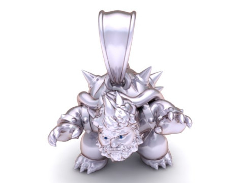 Monster Warrior Pendant 3D Printable Model 3D Print Model