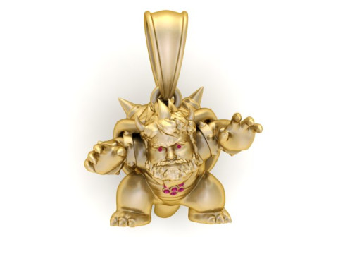 Modello stampabile 3D con pendente Monster Warrior Modello di stampa 3D