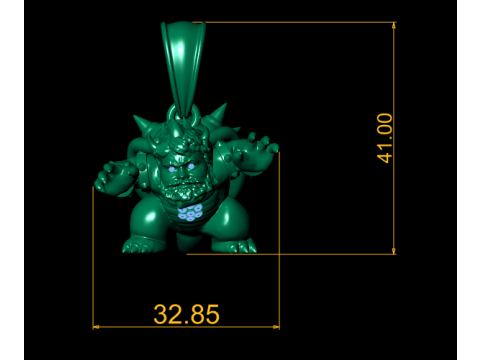 Modello stampabile 3D con pendente Monster Warrior Modello di stampa 3D