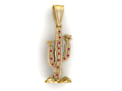 Cactus Pendant 3D Printable Model 3D Print Model
