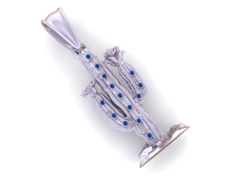 कैक्टस पेंडेंट 3डी प्रिंट करने योग्य मॉडल 3D प्रिंट मॉडल