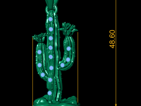कैक्टस पेंडेंट 3डी प्रिंट करने योग्य मॉडल 3D प्रिंट मॉडल
