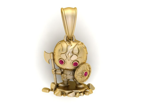 Mini-Ritter-Krieger-Anhänger, 3D-druckbares Modell 3D Druckmodell