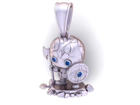 Mini-Ritter-Krieger-Anhänger, 3D-druckbares Modell 3D Druckmodell