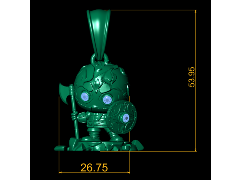 Mini-Ritter-Krieger-Anhänger, 3D-druckbares Modell 3D Druckmodell