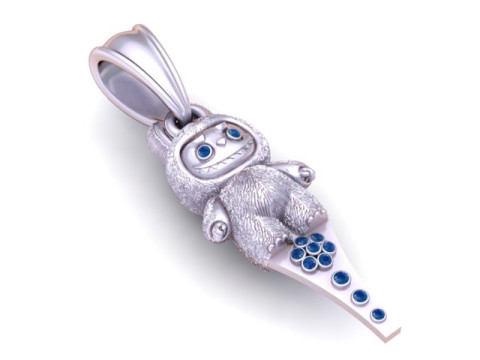 Leuk Monster op Pizza Slice Hanger 3D-afdrukbaar model 3D printmodel