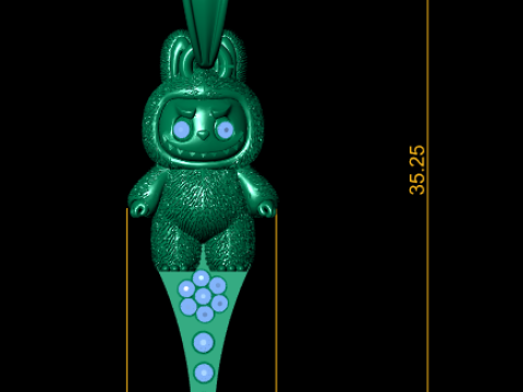 Leuk Monster op Pizza Slice Hanger 3D-afdrukbaar model 3D printmodel