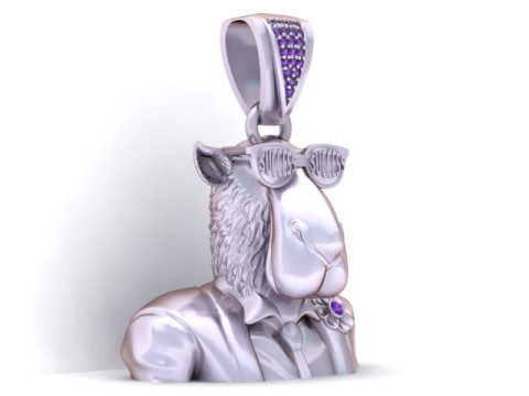 Modello stampabile 3D con ciondolo pecora di successo Modello di stampa 3D