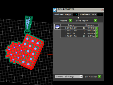 Waffle Pendant 3D Printable Model 3D Print Model
