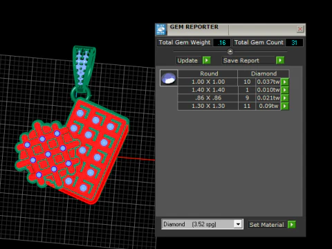 Waffle Pendant 3D Printable Model 3D Print Model