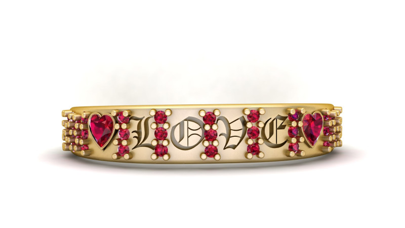 Bracelet AMOUR Modèle imprimable en 3D Modèles 3D en vedette .c4d .max .obj .3ds .fbx .stl .blend 